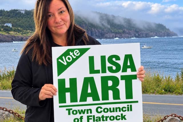 Lisa Hart in Flatrock Newfoundland, an election poster just like this one travelled all the way to the north coast of Northern Ireland.