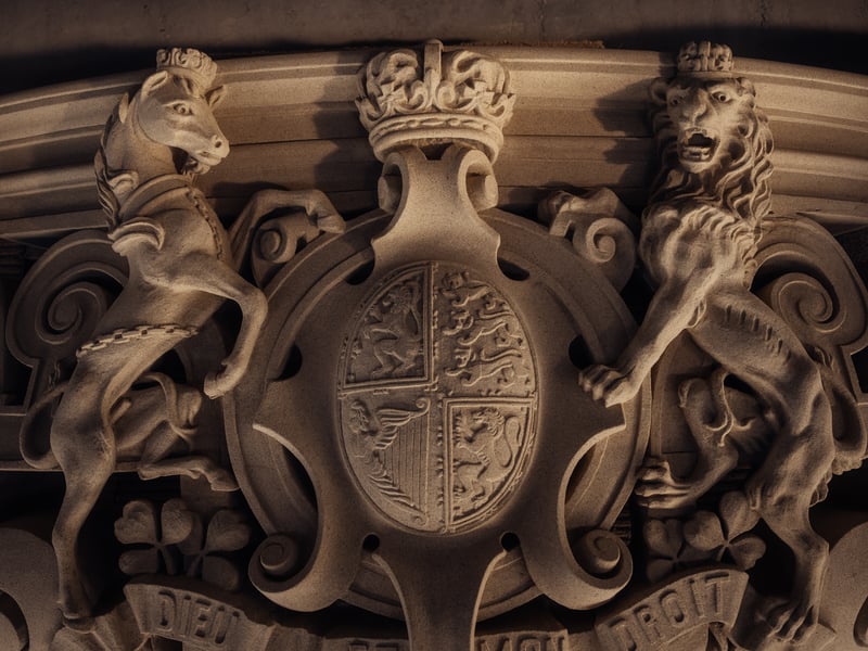 A close up of the intricate stonework