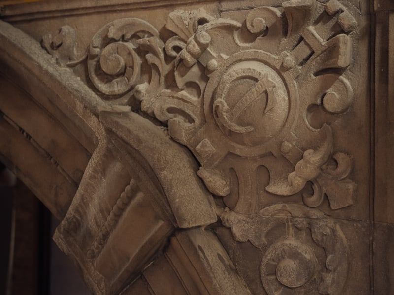 The building's stonework has been painstakingly restored