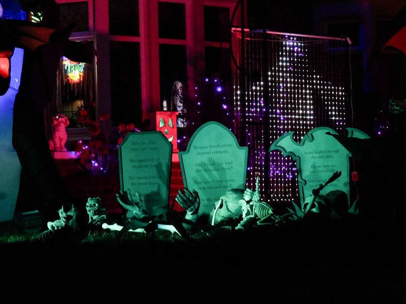Newton Drive Halloween House raising funds for Healthier Heroes charity. Photo: Lucinda Herbert