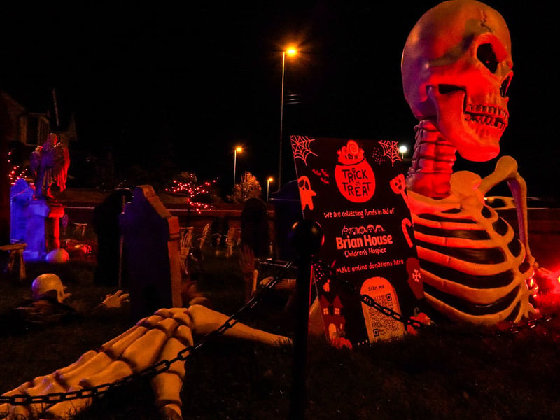 Devonshire Road Halloween House raising funds for Brian House charity. Photo: Lucinda Herbert