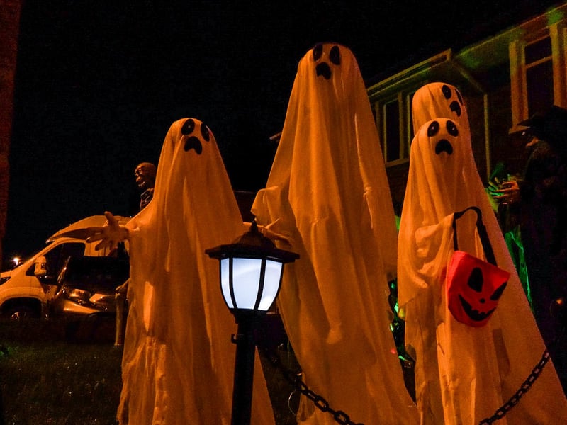 Devonshire Road Halloween House raising funds for Brian House charity. Photo: Lucinda Herbert