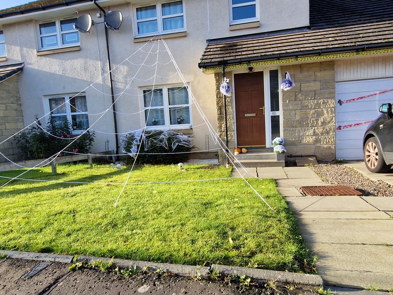 This Redhall home is covered in spiders' webs in time for the spooky Edinburgh Halloween season.