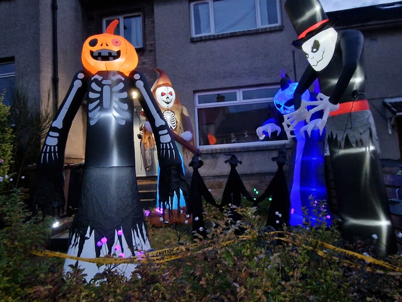 These ghouls are presiding over this Longstone home over Halloween.