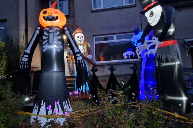 These ghouls are presiding over this Longstone home over Halloween.