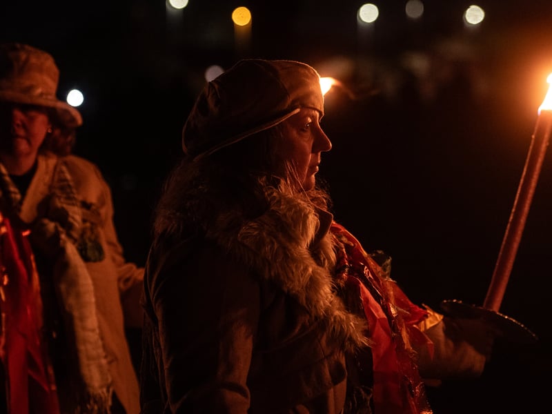 Welcoming Winter event on Mereside, organised by Left Coast, during the Lightpool festival. Photo: Lucinda Herbert