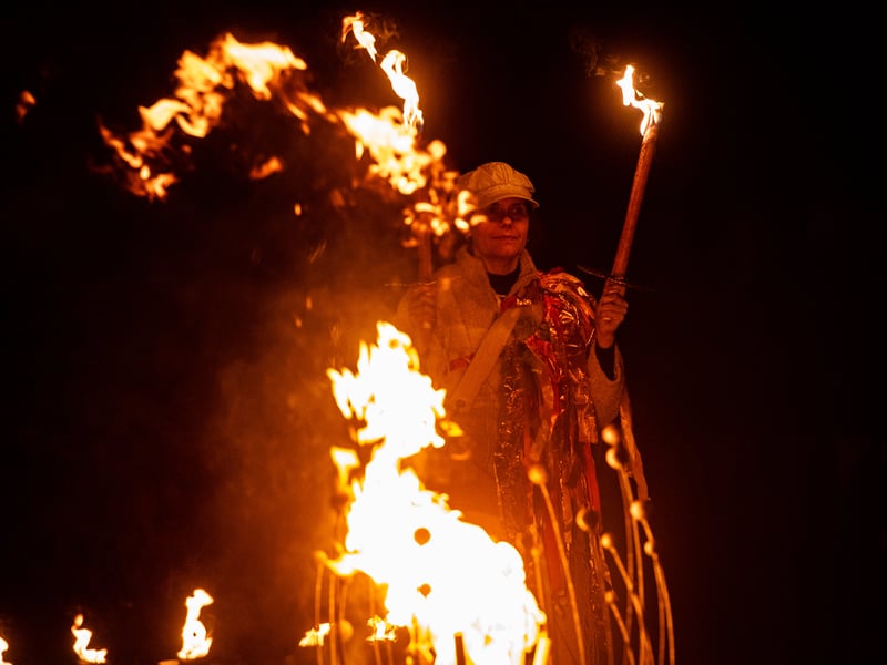 Welcoming Winter event on Mereside, organised by Left Coast, during the Lightpool festival. Photo: Lucinda Herbert