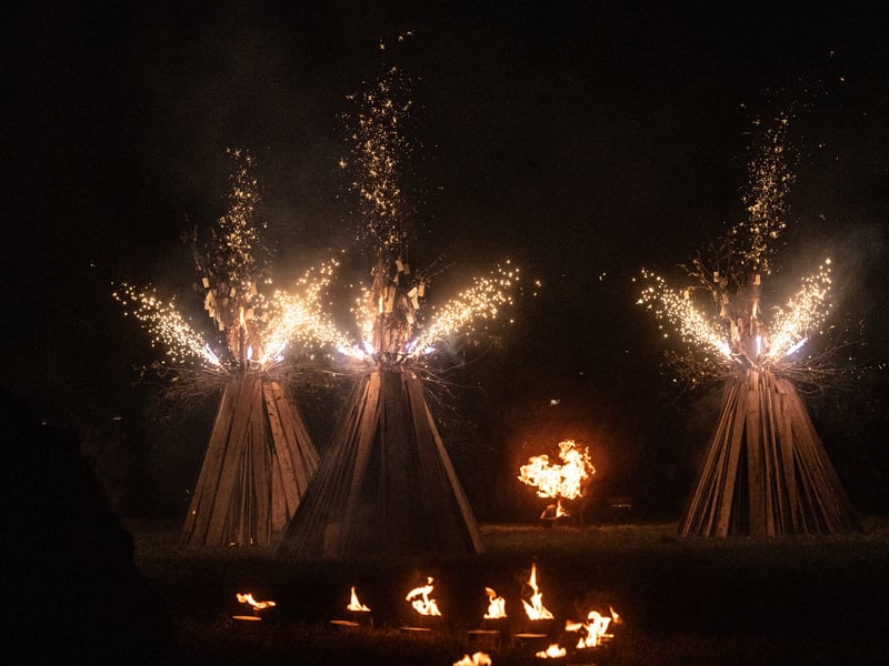 Welcoming Winter event on Mereside, organised by Left Coast, during the Lightpool festival. Photo: Lucinda Herbert