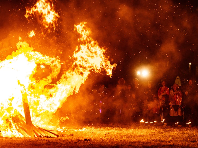 Welcoming Winter event on Mereside, organised by Left Coast, during the Lightpool festival. Photo: Lucinda Herbert