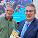 Rev Raymond Blair, of Dervock Reformed Presbyterian Church, with Callum Webster of the Christian Institute.