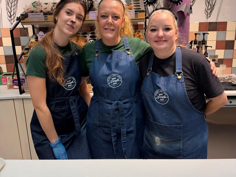 Halloween-themed headwear for cafe staff