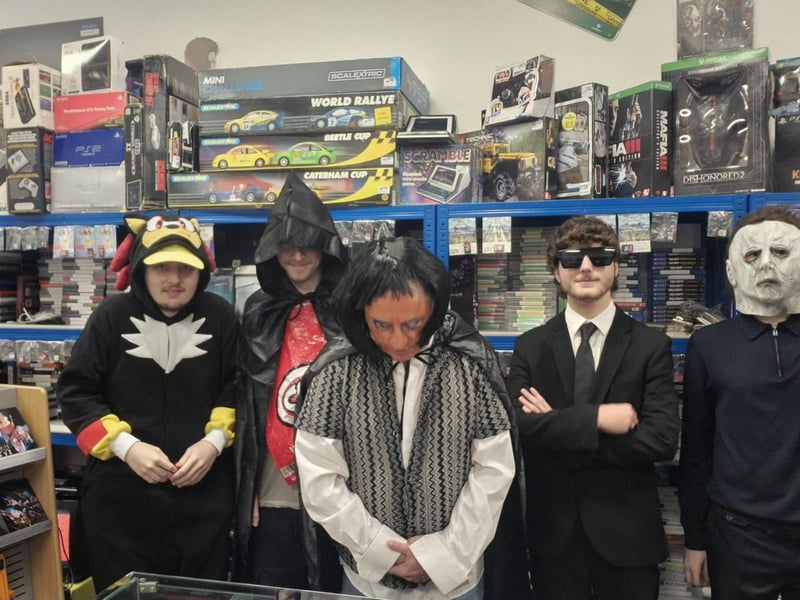 All the staff this shop joined in