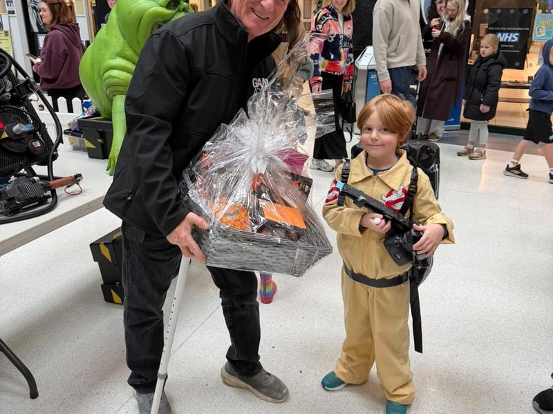 This young ghostbuster joined the fun