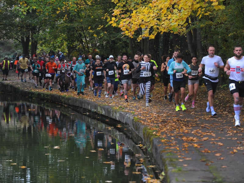 The runners set off 