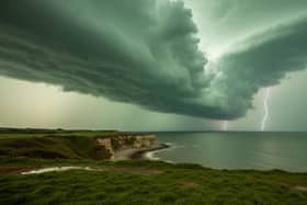 Thunderstorms hitting the coast