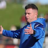 Limavady United manager Paul Owens. (Photo by David Maginnis/Pacemaker Press)