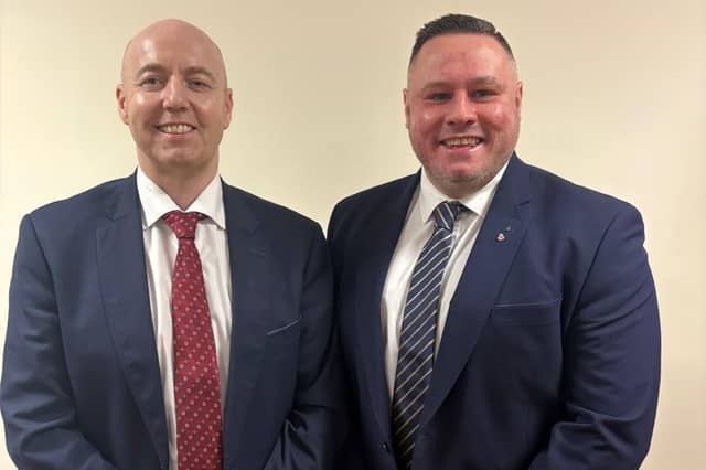Pictured is Ian Irwin with Ulster Unionist Party leader, Jon Burrows.
