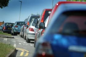 Traffic jam stock photo