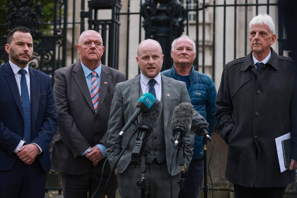 Parties arrive at court ahead of judgment on challenge to Bryant’s Drumcree parade ban. (Liam McBurney/Press Association)