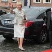 Former president Michael D Higgins and his wife Sabina arriving at Dublin Castle for the inauguration of Catherine Connolly as Ireland's 10th president.