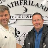Darren Mullen (right) has been appointed Rathfriland Rangers manager. (Photo by Rathfriland Rangers FC)