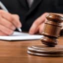 Judge with gavel