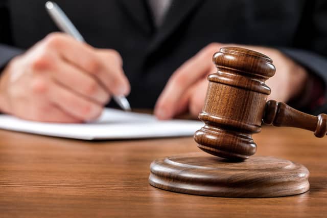 Judge with gavel